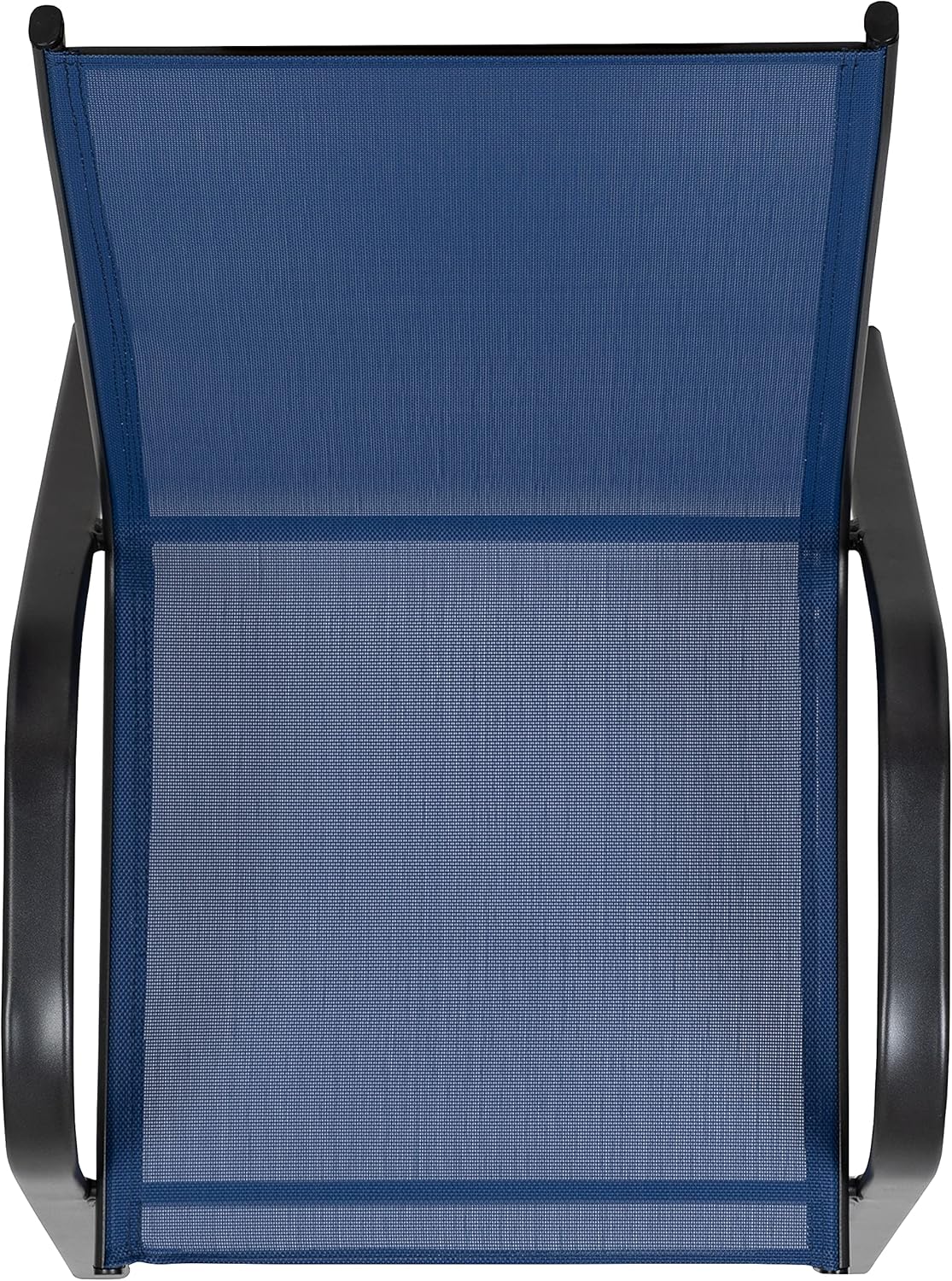 Flash Furniture Brazos Series Outdoor Stackable Patio Chairs with Flex Comfort Material, Stacking Outdoor Modern Sling Patio Chairs, Set of 4, Navy - Image 12