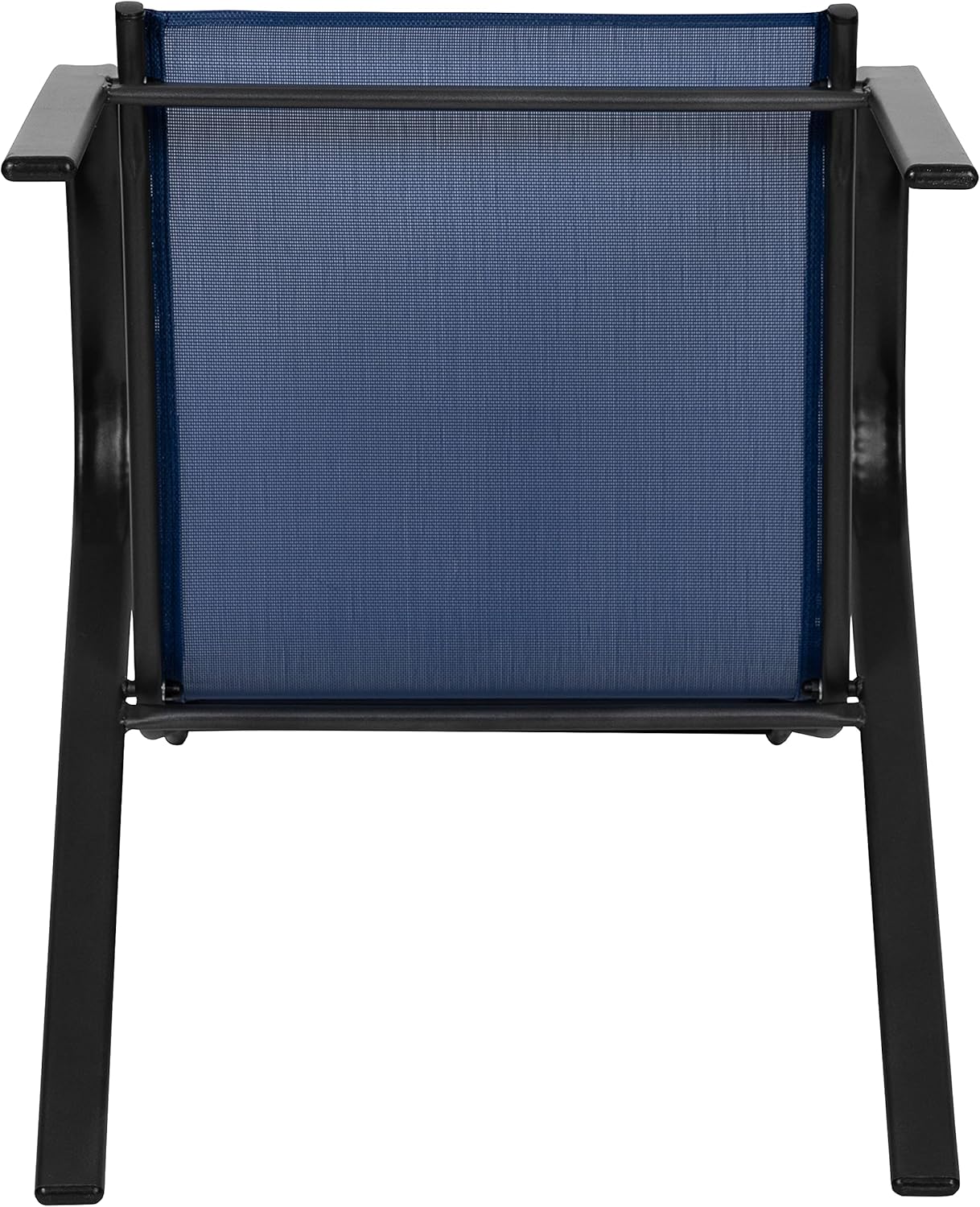 Flash Furniture Brazos Series Outdoor Stackable Patio Chairs with Flex Comfort Material, Stacking Outdoor Modern Sling Patio Chairs, Set of 4, Navy - Image 13