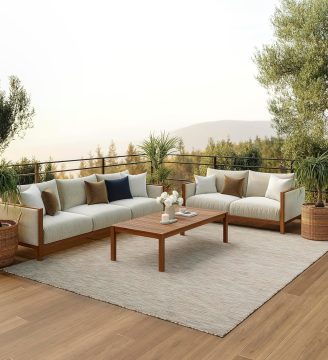 Nourison Positano Indoor-Outdoor Beige 8' x 10' Area Rug, Easy Cleaning, Non Shedding, Bed Room, Living Room, Dining Room, Backyard, Deck, Patio (8x10)