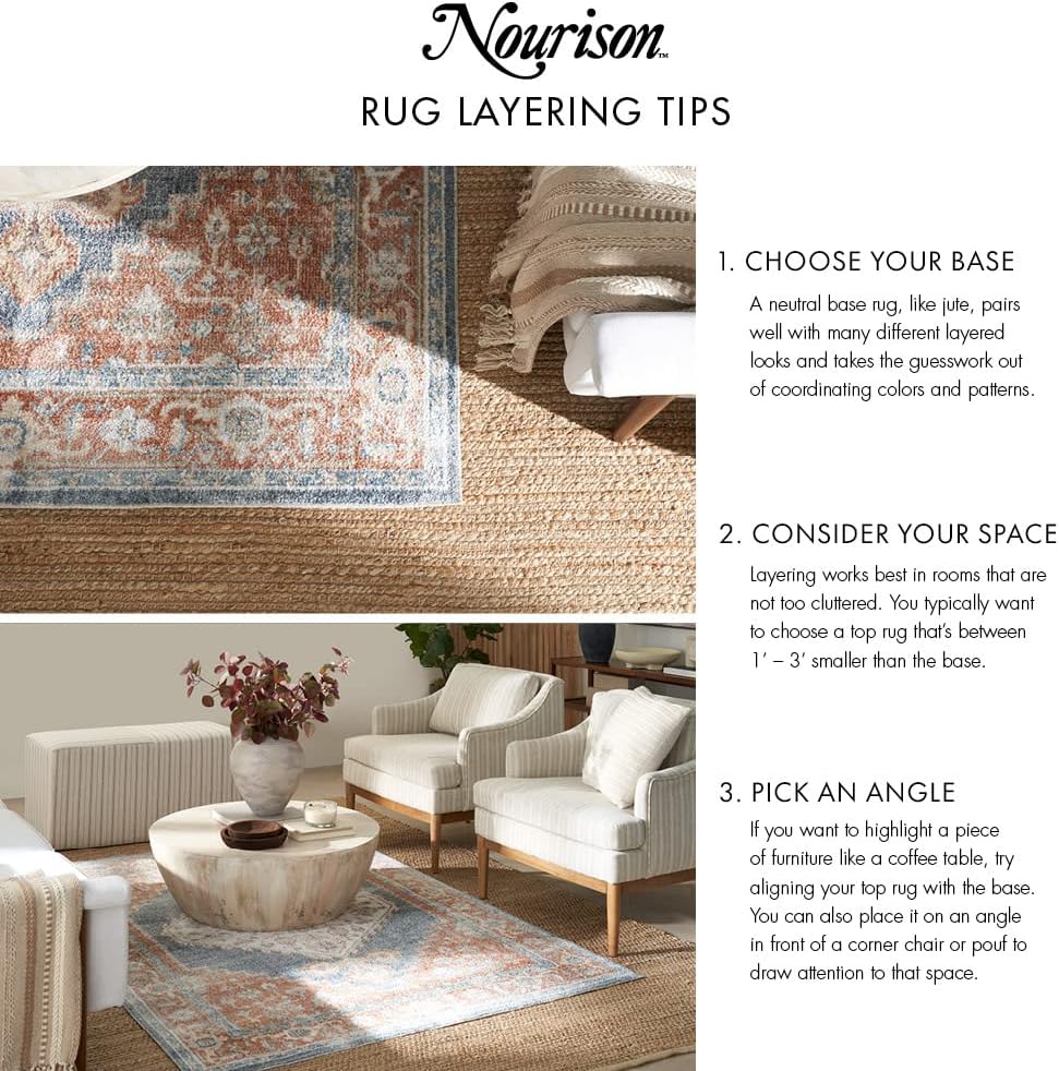 Nourison Positano Indoor-Outdoor Beige 8' x 10' Area Rug, Easy Cleaning, Non Shedding, Bed Room, Living Room, Dining Room, Backyard, Deck, Patio (8x10) - Image 7